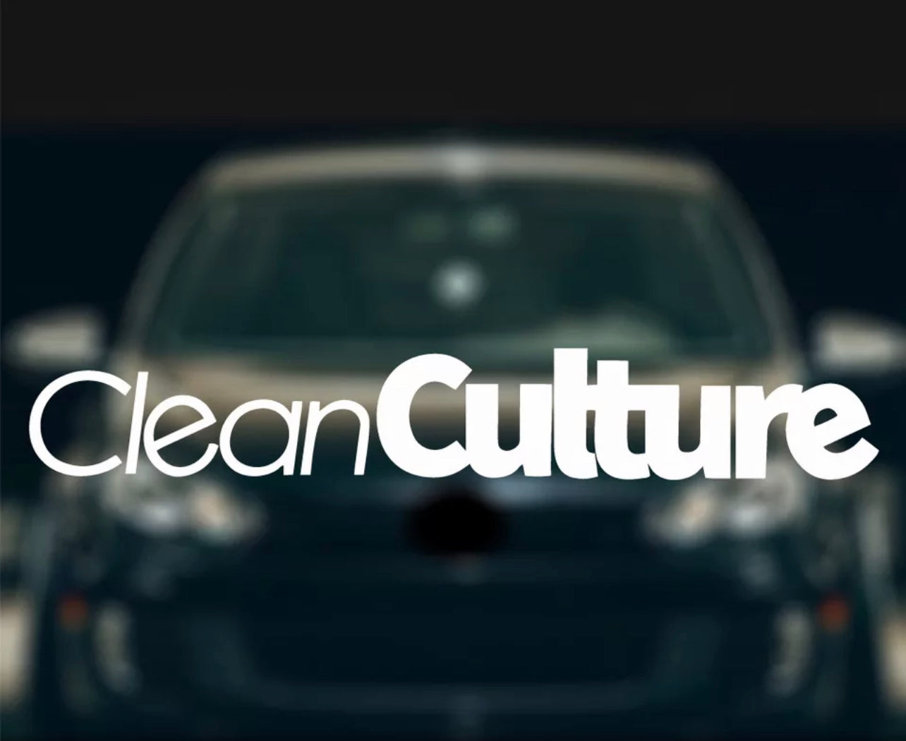 Clean Culture Vinyl Car Sticker (All Colours & Sizes)