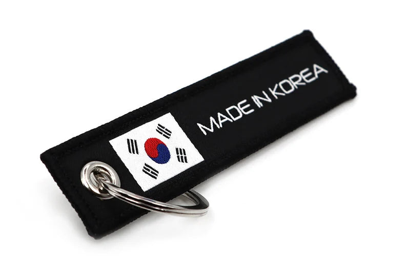 Made In Car Country Keyring Jet tag