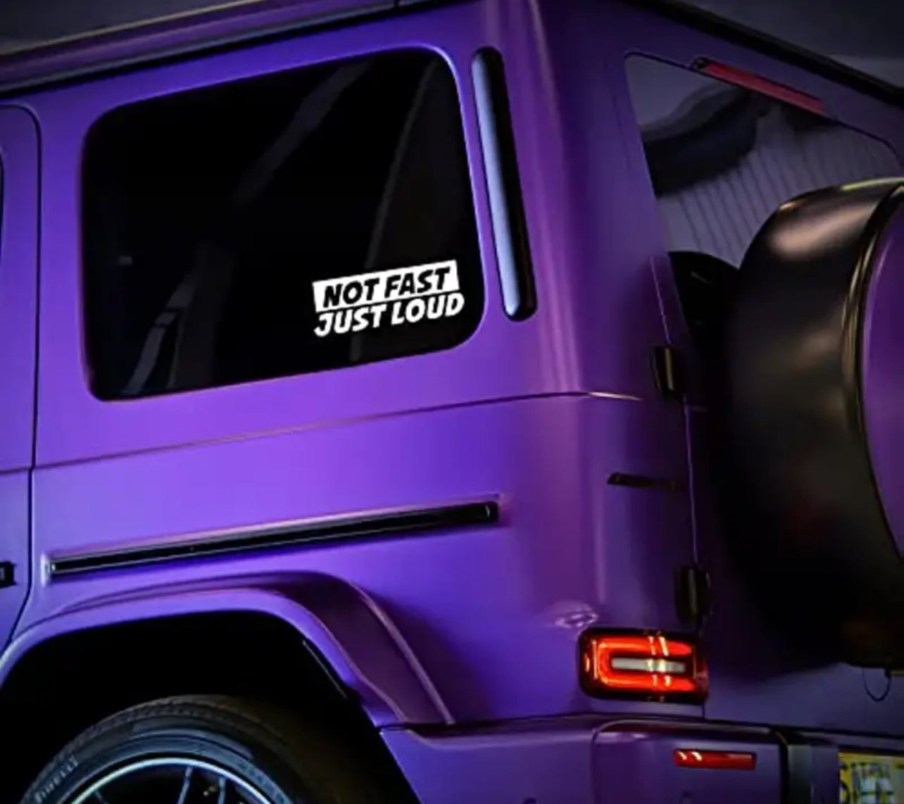 Not Fast Just Loud Vinyl Car Sticker (All Colours & Sizes)