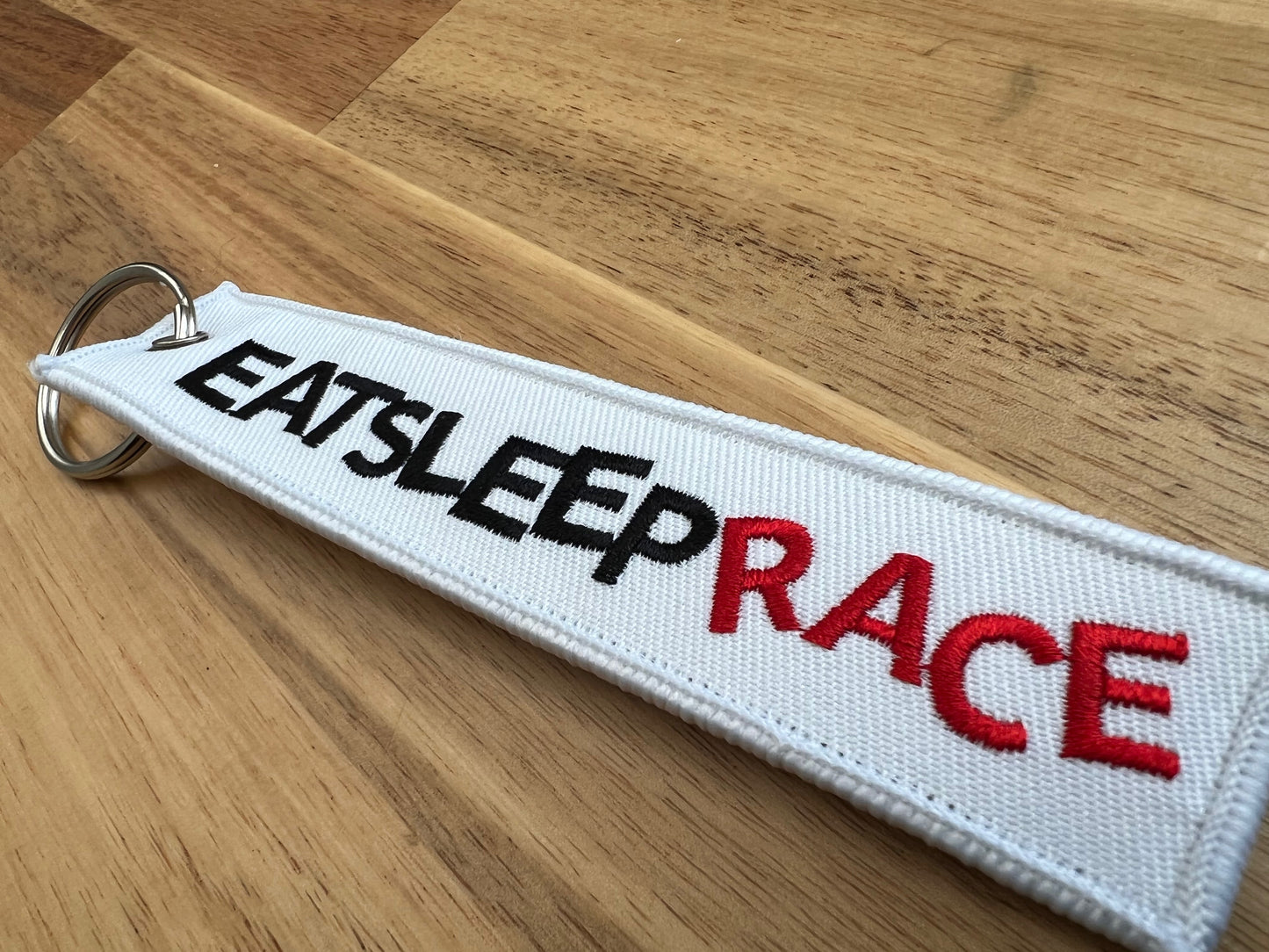 Eat Sleep Race Car Keyring Jet tag