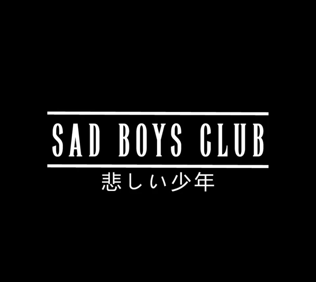 Sad Boys Club Vinyl Car Sticker (All Colours & Sizes)