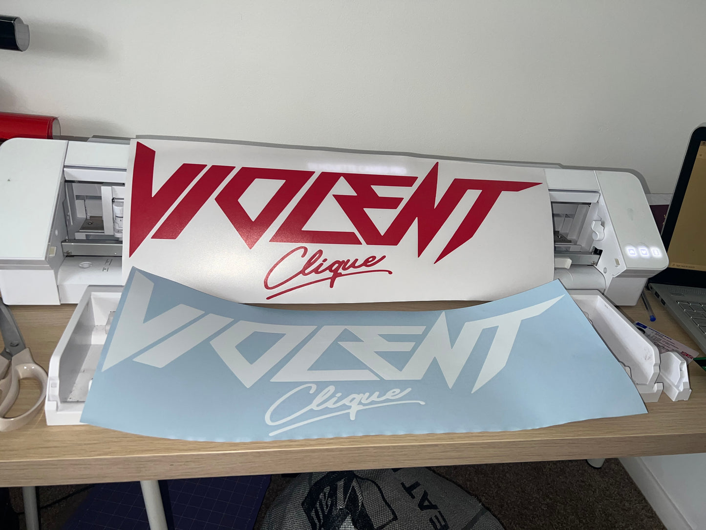 Violent Clique Vinyl Car Sticker (All Colours & Sizes)