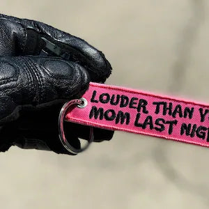 Louder Then Your Mum Car Keyring Jet tag
