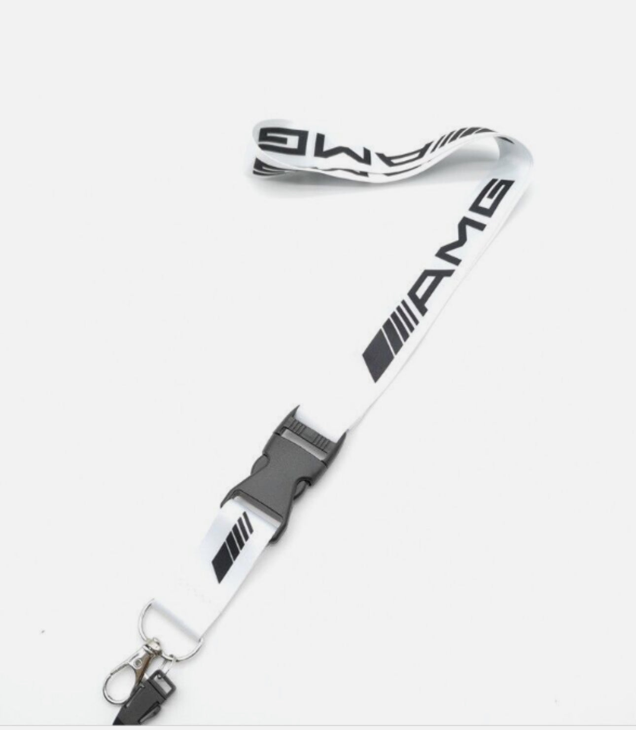 Mercedes AMG Style Lanyard (White & Black)