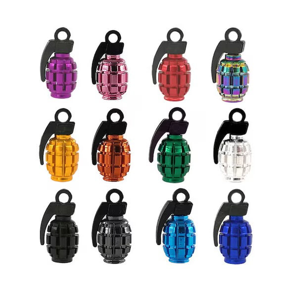 Set of 4 Grenade Tyre Valve Caps