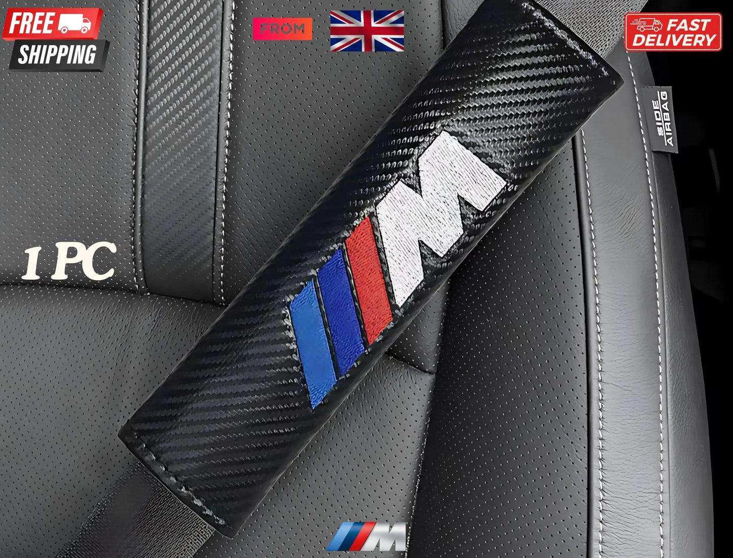 BMW M Seat Belt Covers Set