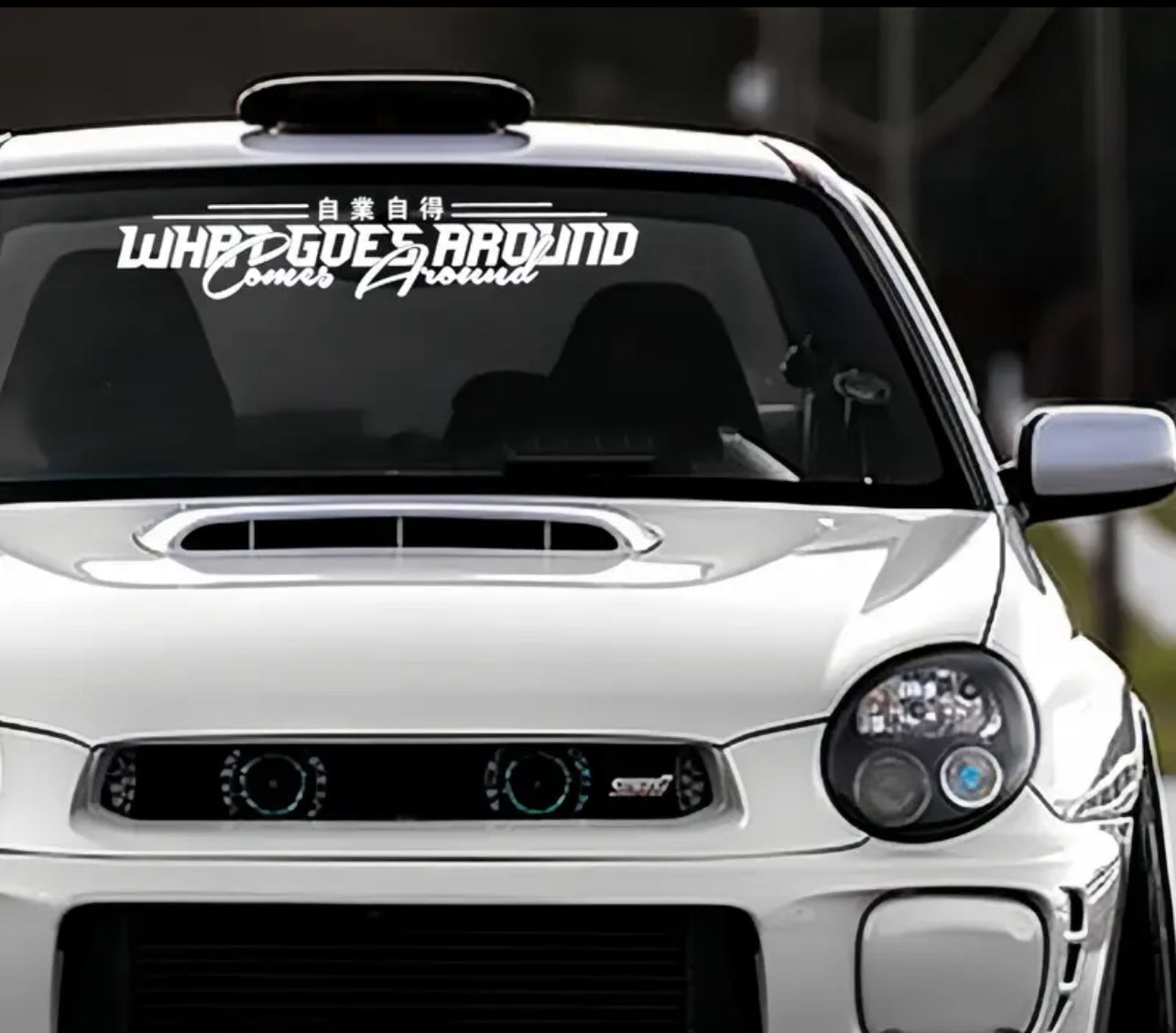 What Goes Around Comes Around Vinyl Car Sticker (All Colours & Sizes)