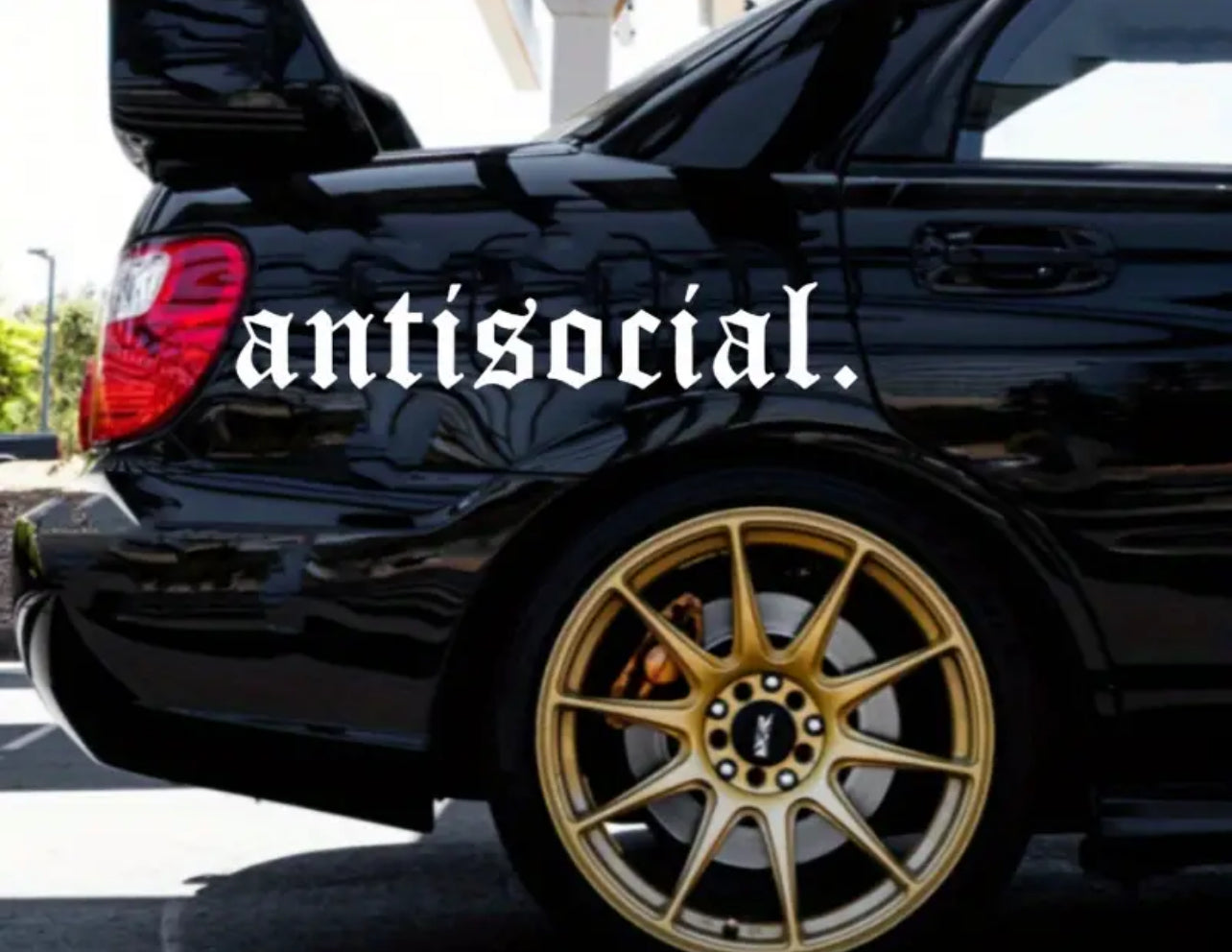 Anitsocial Vinyl Car Sticker (All Colours & Sizes)
