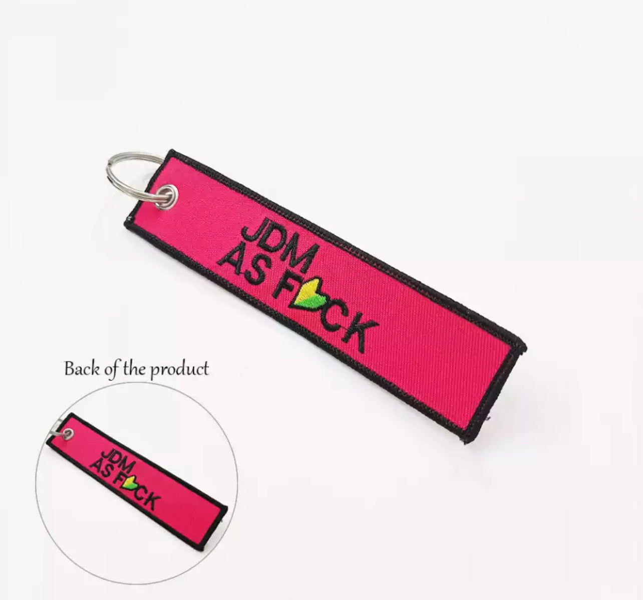 JDM As Fxck Car Keyring Jet tag