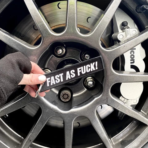 Fast As Fuck! Car Keyring Jet tag