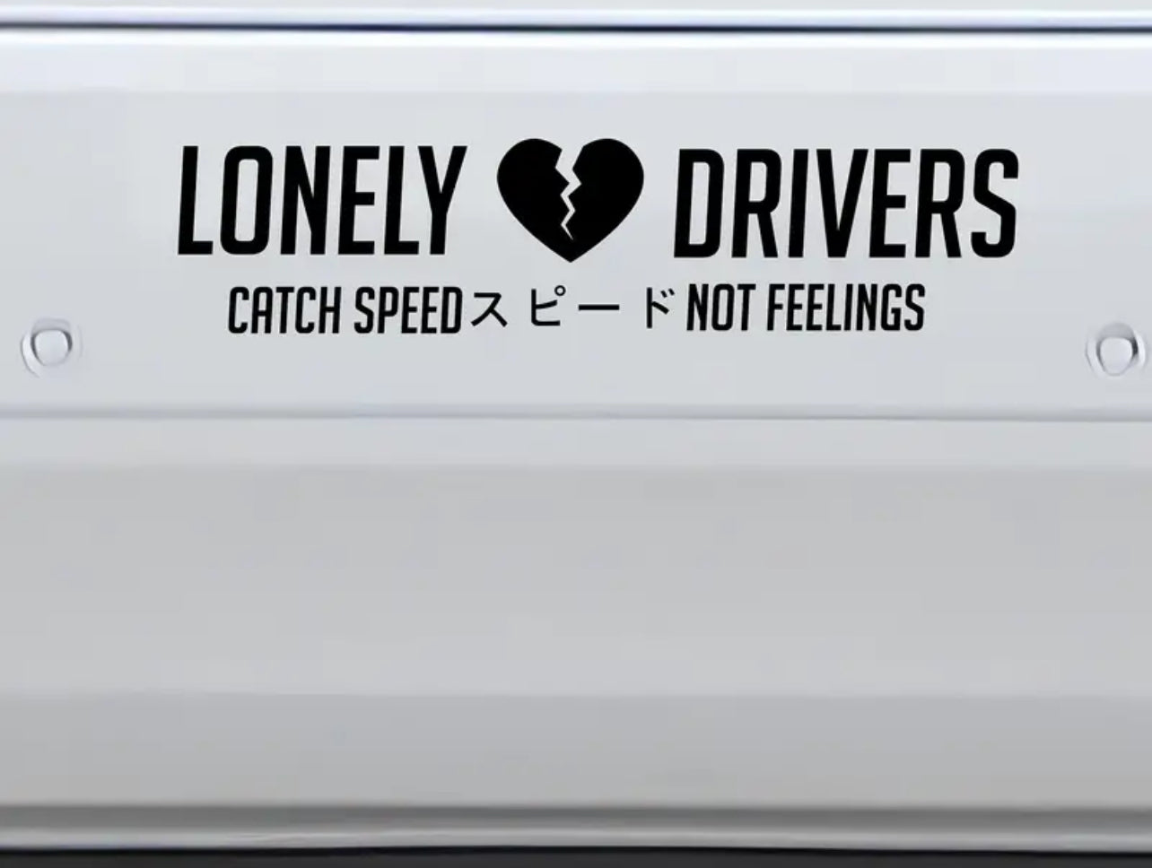 Lonely Drivers JDM Vinyl Sticker (All Colours & Sizes)