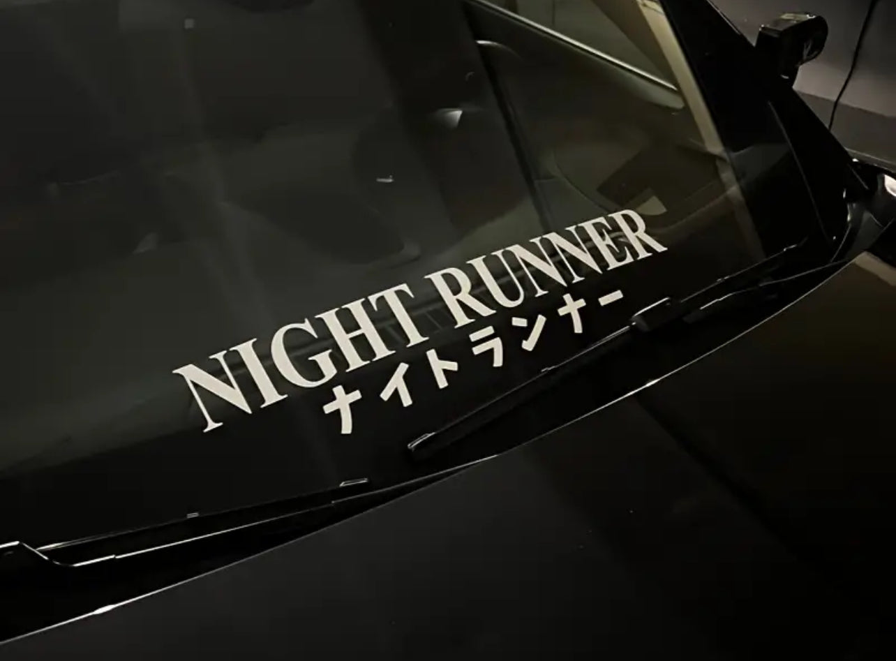 Night Runner Vinyl Car Sticker (All Colours & Sizes)