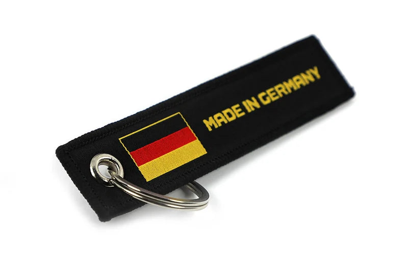 Made In Car Country Keyring Jet tag