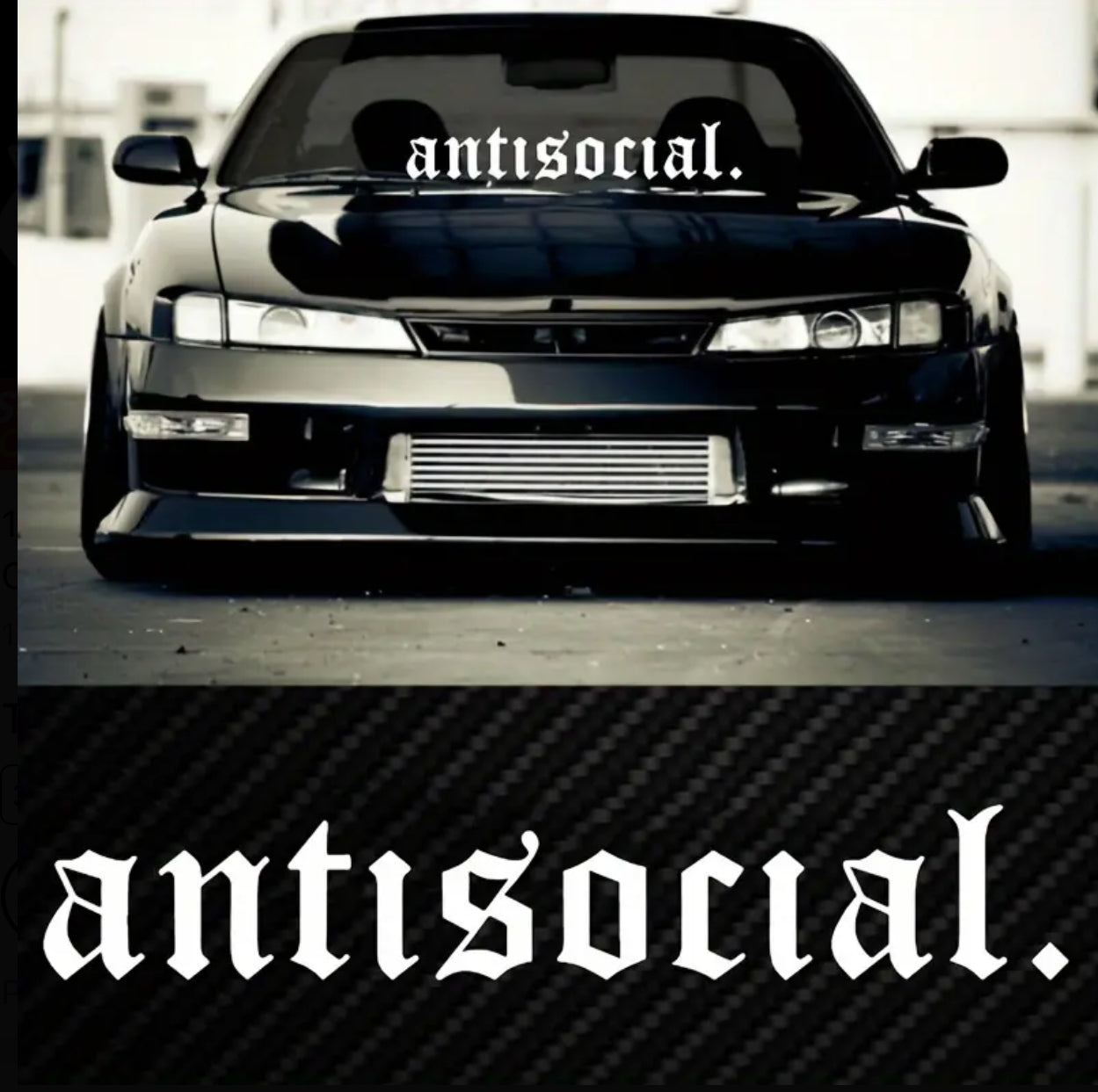 Anitsocial Vinyl Car Sticker (All Colours & Sizes)