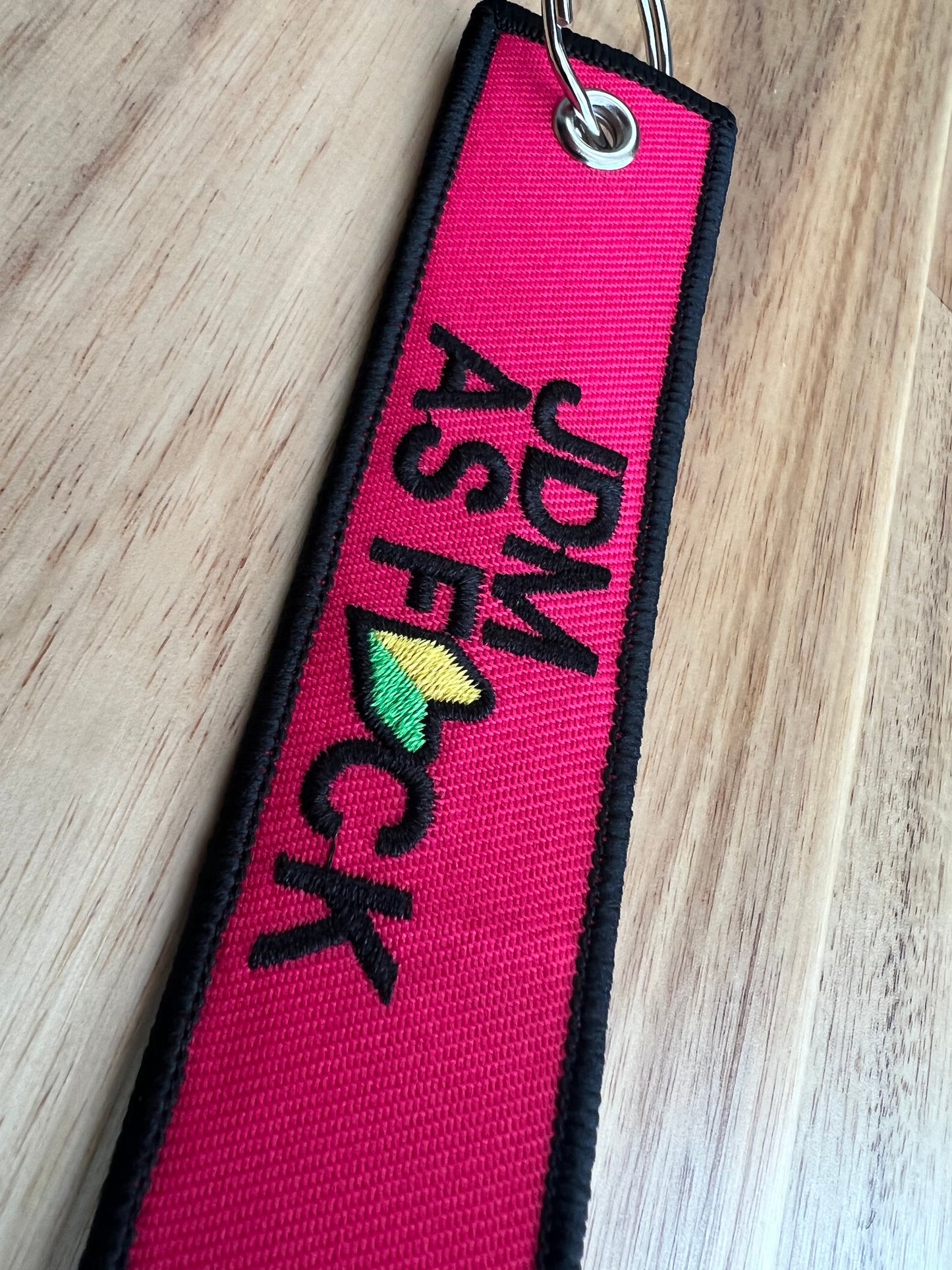 JDM As Fxck Car Keyring Jet tag