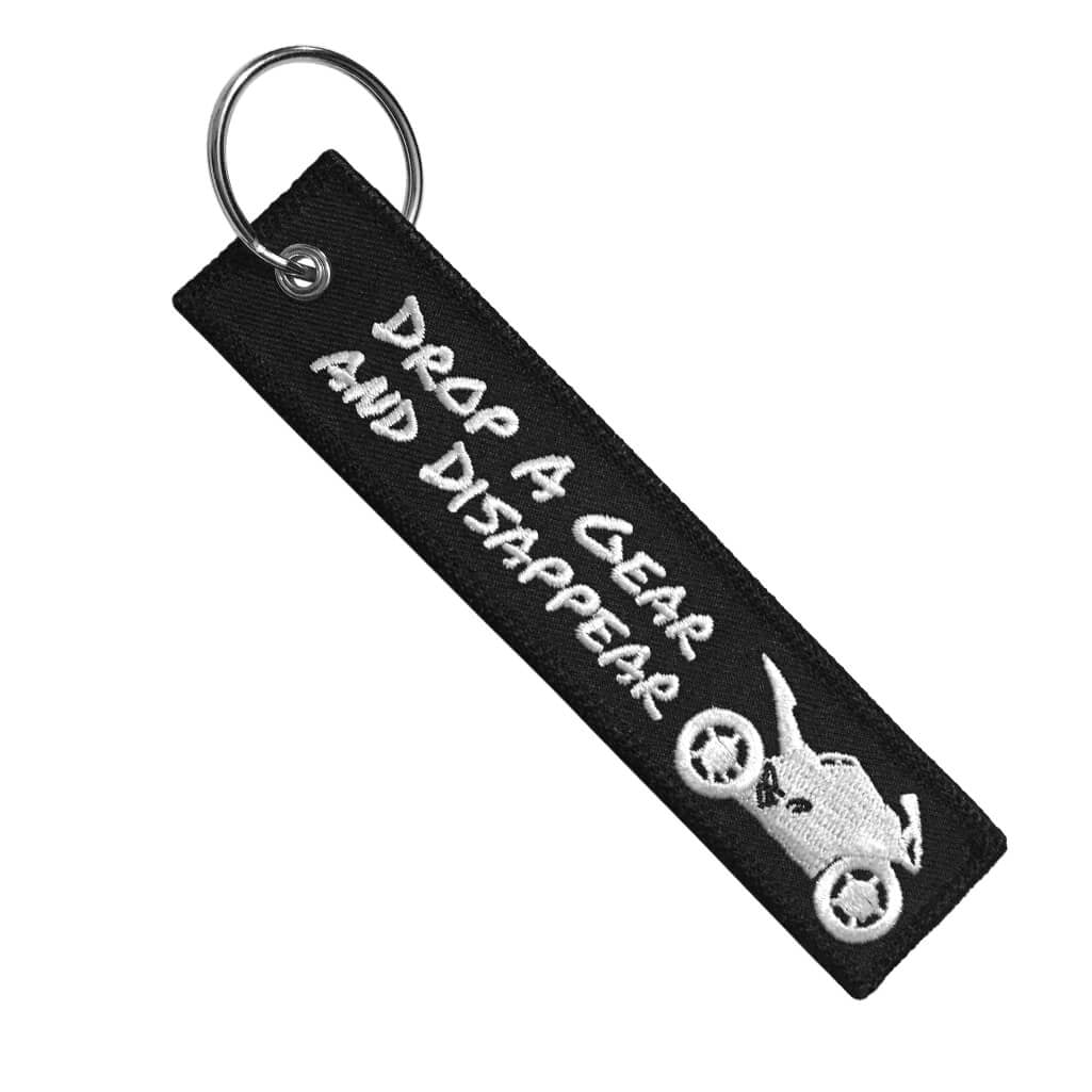 Drop A Gear And Disappear Car Keyring Jet tag