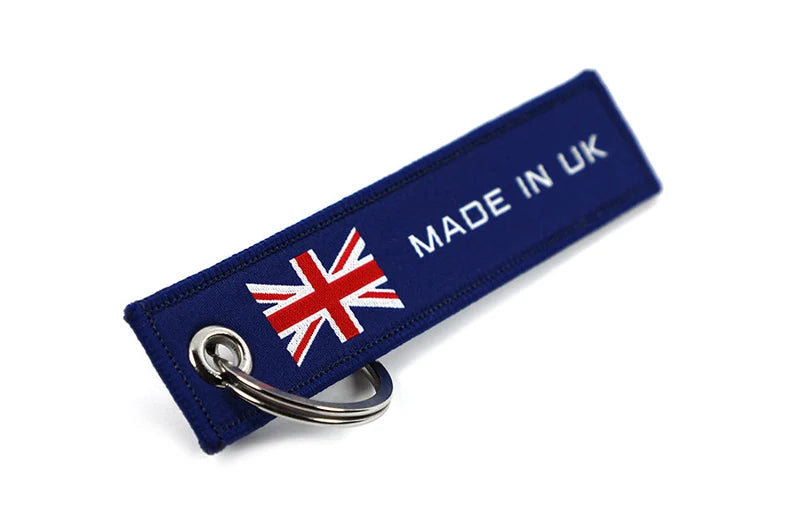 Made In Car Country Keyring Jet tag