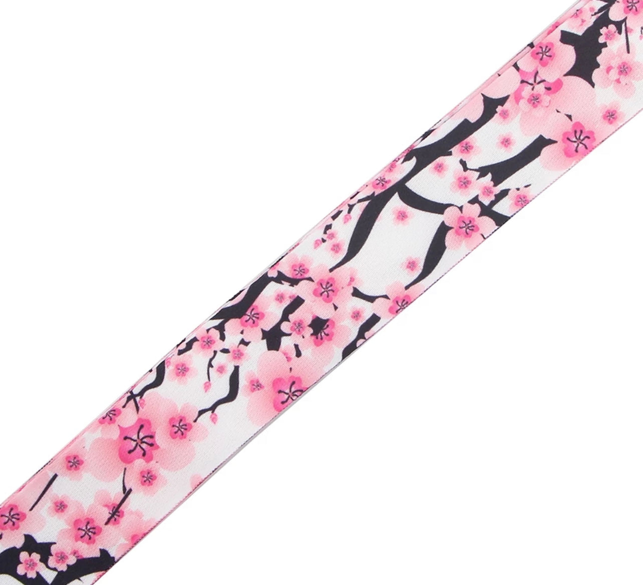 Blossom Flower Lanyard (pink & black)