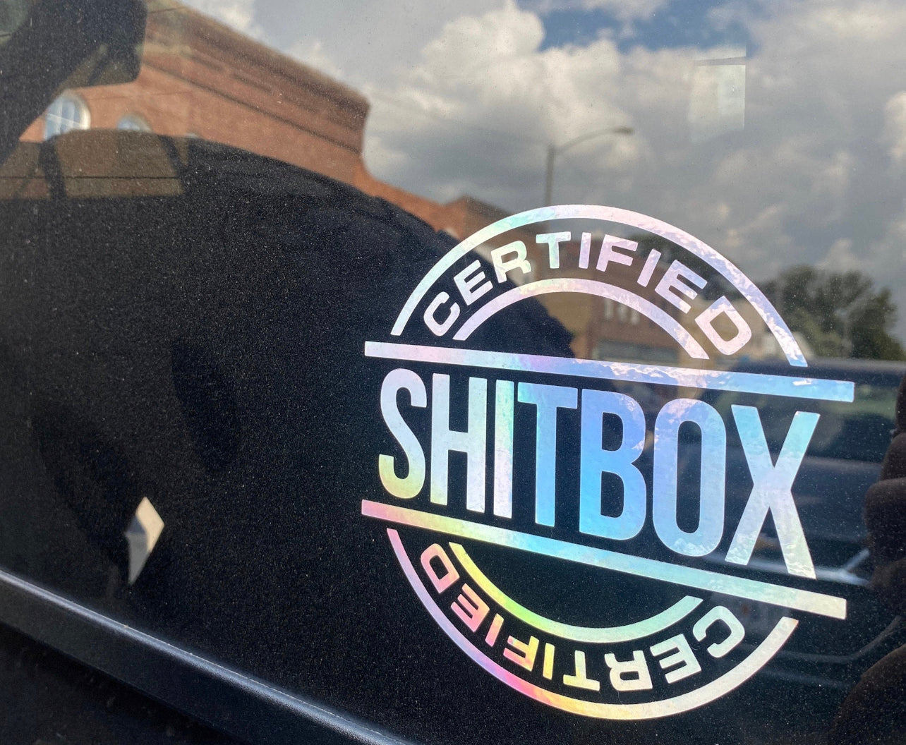 Certified Shitbox Vinyl Car Sticker (All Colours & Sizes)