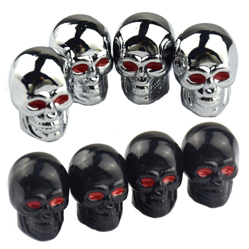Set of 4 Skull Tyre Valve Caps