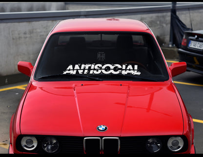 Antisocial Vinyl Car Sticker (All Colours & Sizes)