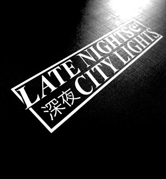 Late Nights City Lights JDM Vinyl Car Sticker (All Colours & Sizes)