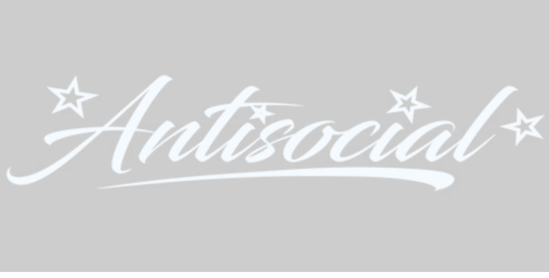 Anti Social Vinyl Car Sticker (All Colours & Sizes)