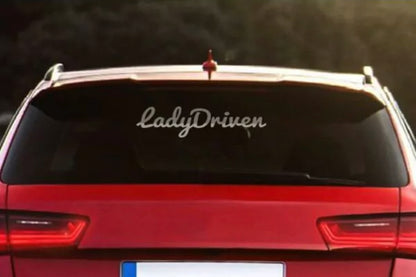 Lady Driven Vinyl Car Sticker (All Colours & Sizes)