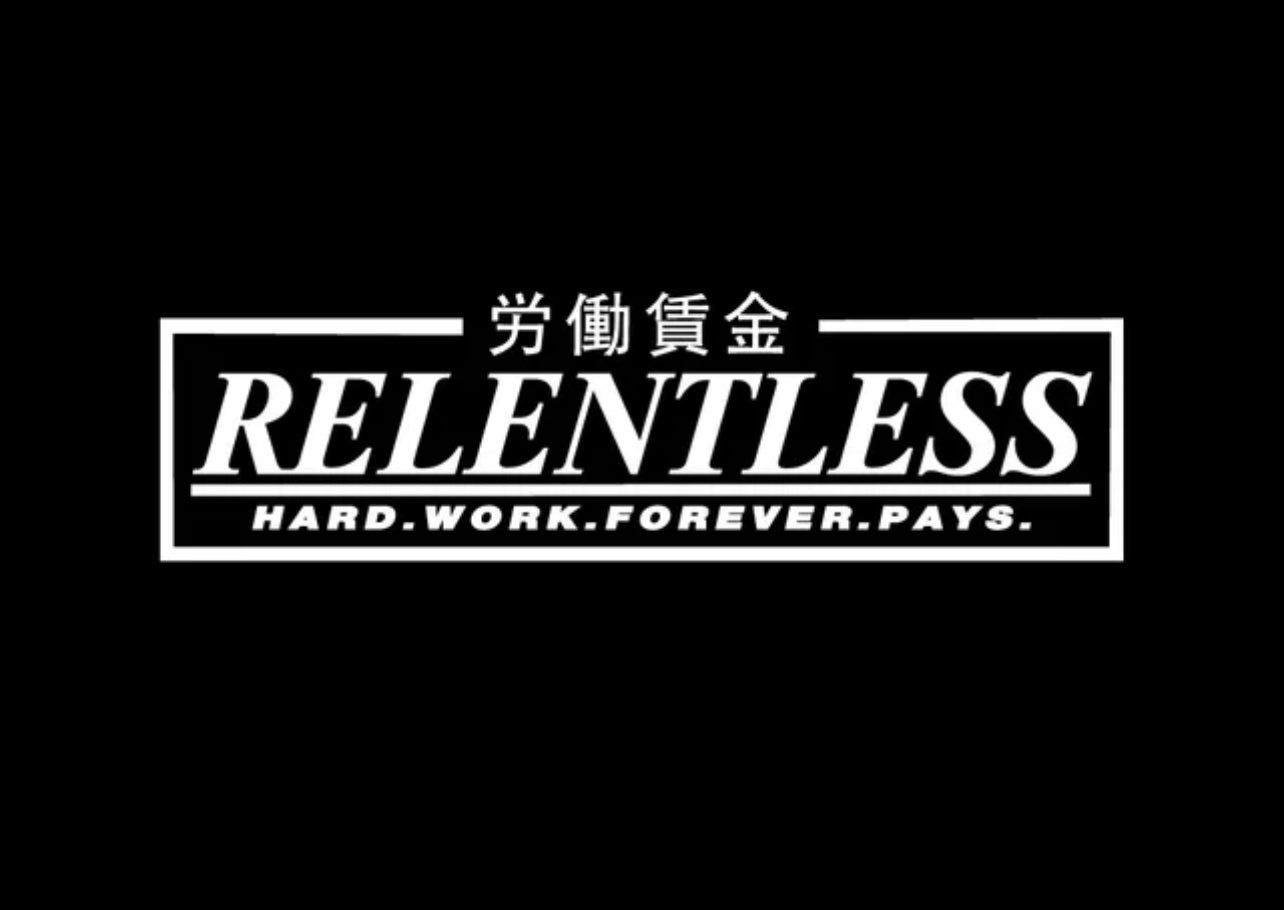 Relentless JDM Vinyl Car Sticker (All Colours & Sizes)