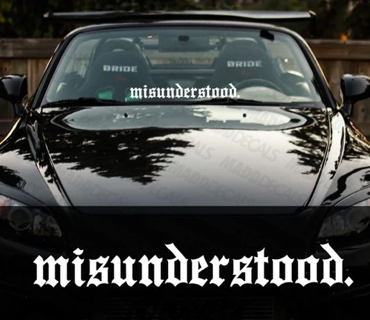 Misunderstood Vinyl Car Sticker (All Colours & Sizes)