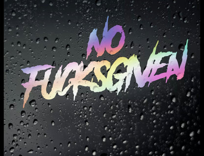 No Fu*ks Given Vinyl Car Sticker (All Colours & Sizes)