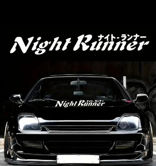 Night Runner JDM Vinyl Sticker (All Colours & Sizes)