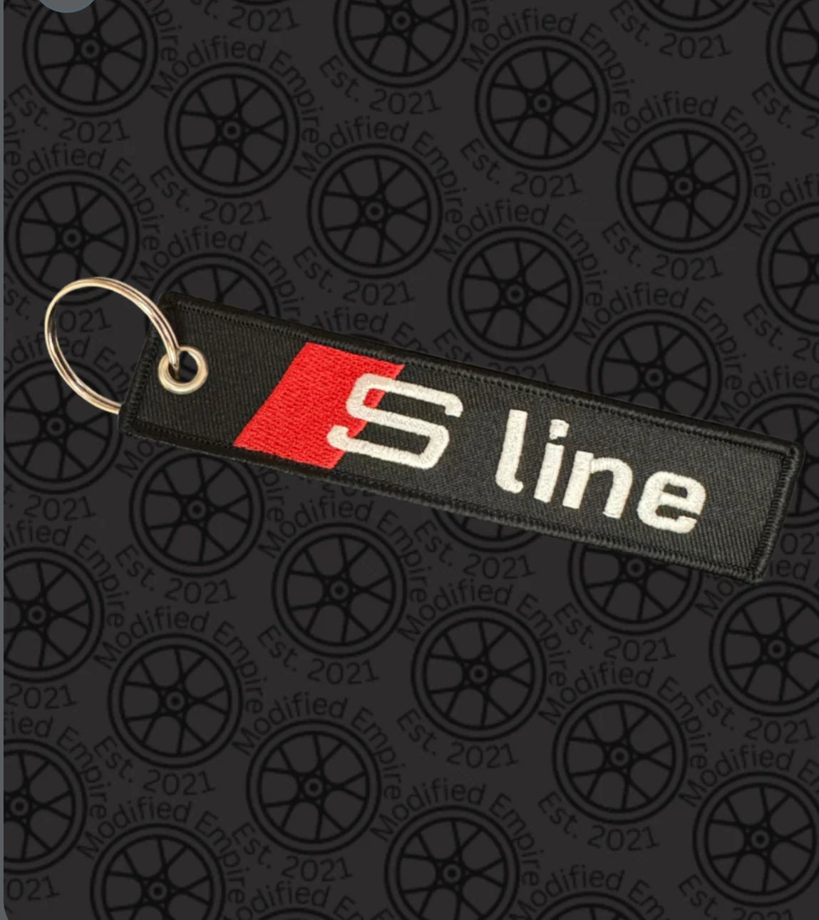 Audi S-line Car Keyring Jet tag