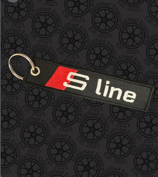 Audi S-line Car Keyring Jet tag