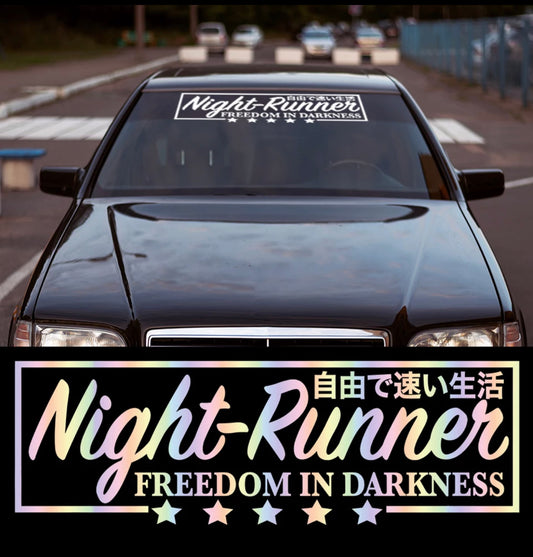 Night Runner JDM Vinyl Car Sticker (All Colours & Sizes)