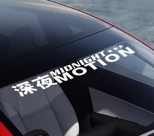 Midnight Motion JDM Vinyl Car Sticker (All Colours & Sizes)