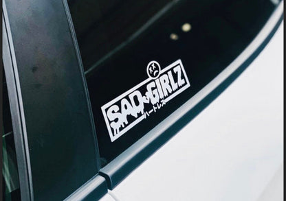 Sad Girlz Vinyl Car Sticker (All Colours & Sizes)